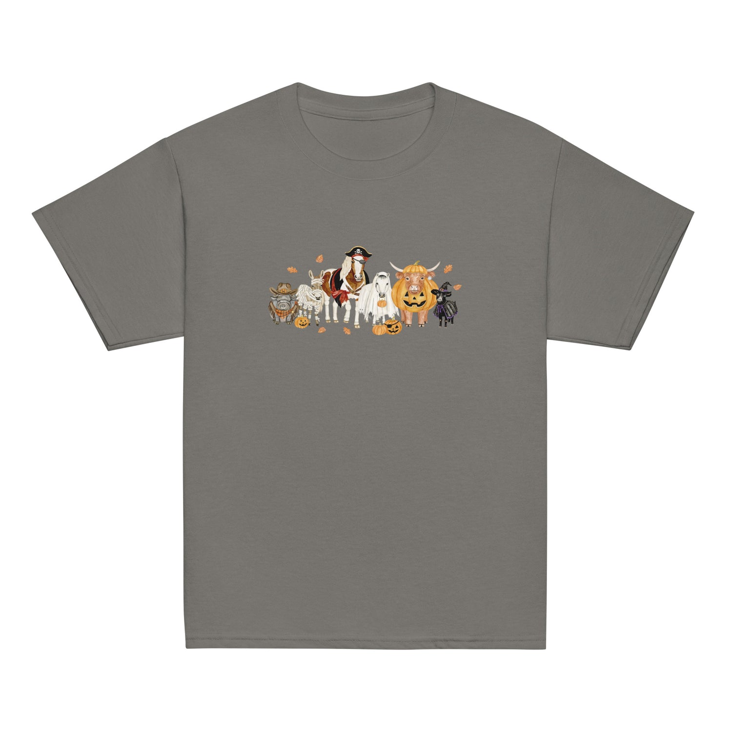 KIDS Spooky Crew T-Shirt by Katie Van Slyke - Charcoal