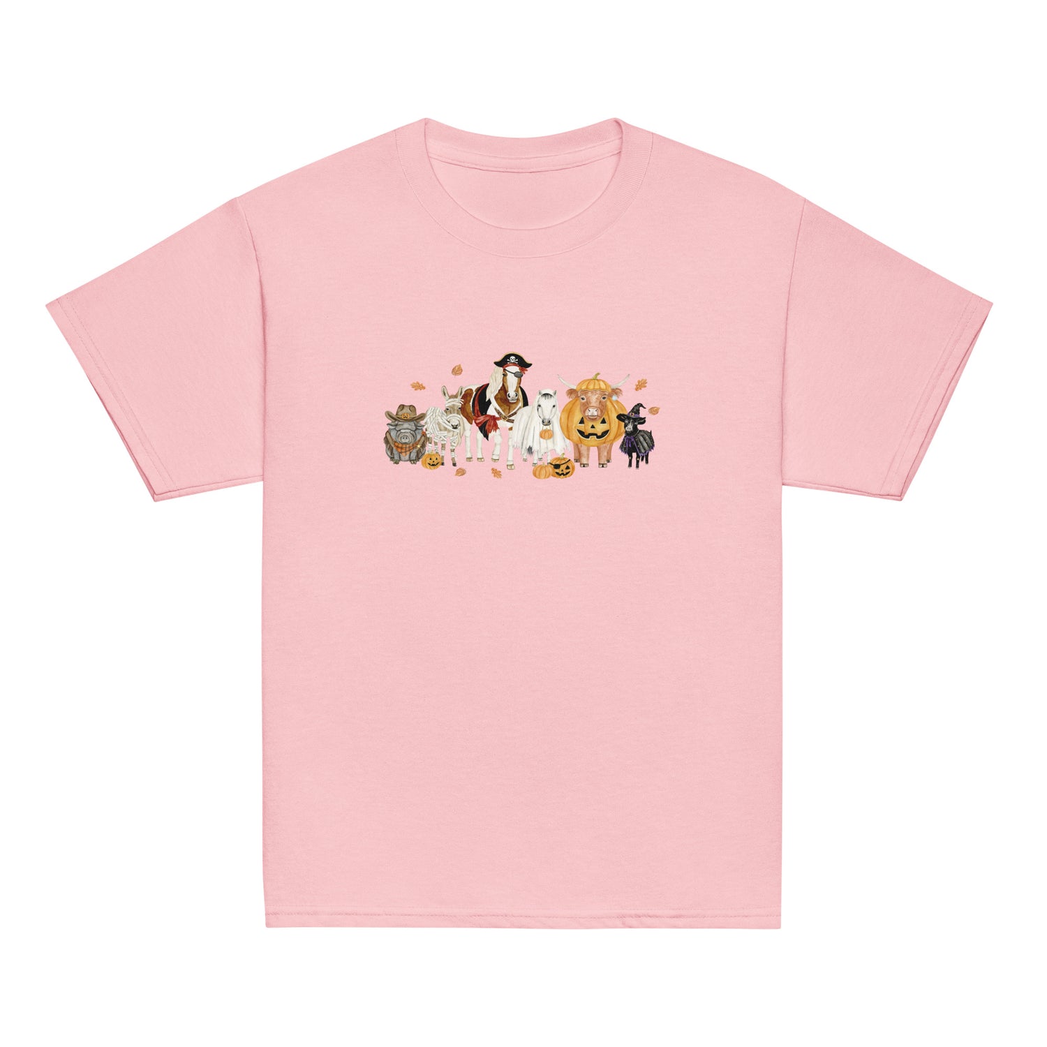 KIDS Spooky Crew T-Shirt by Katie Van Slyke - Light Pink