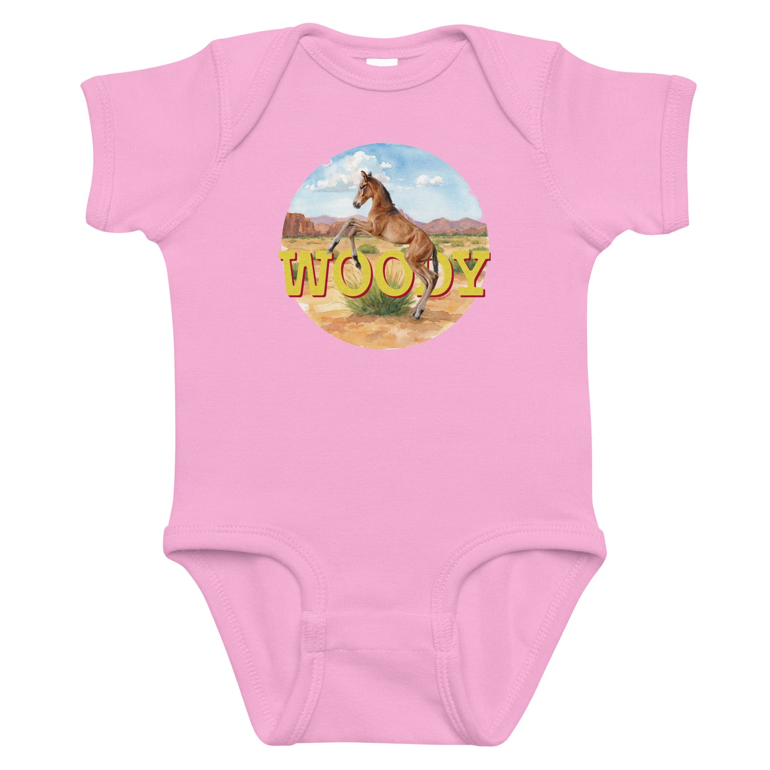 kids-woody-onesie-by-katie-van-slyke-pink