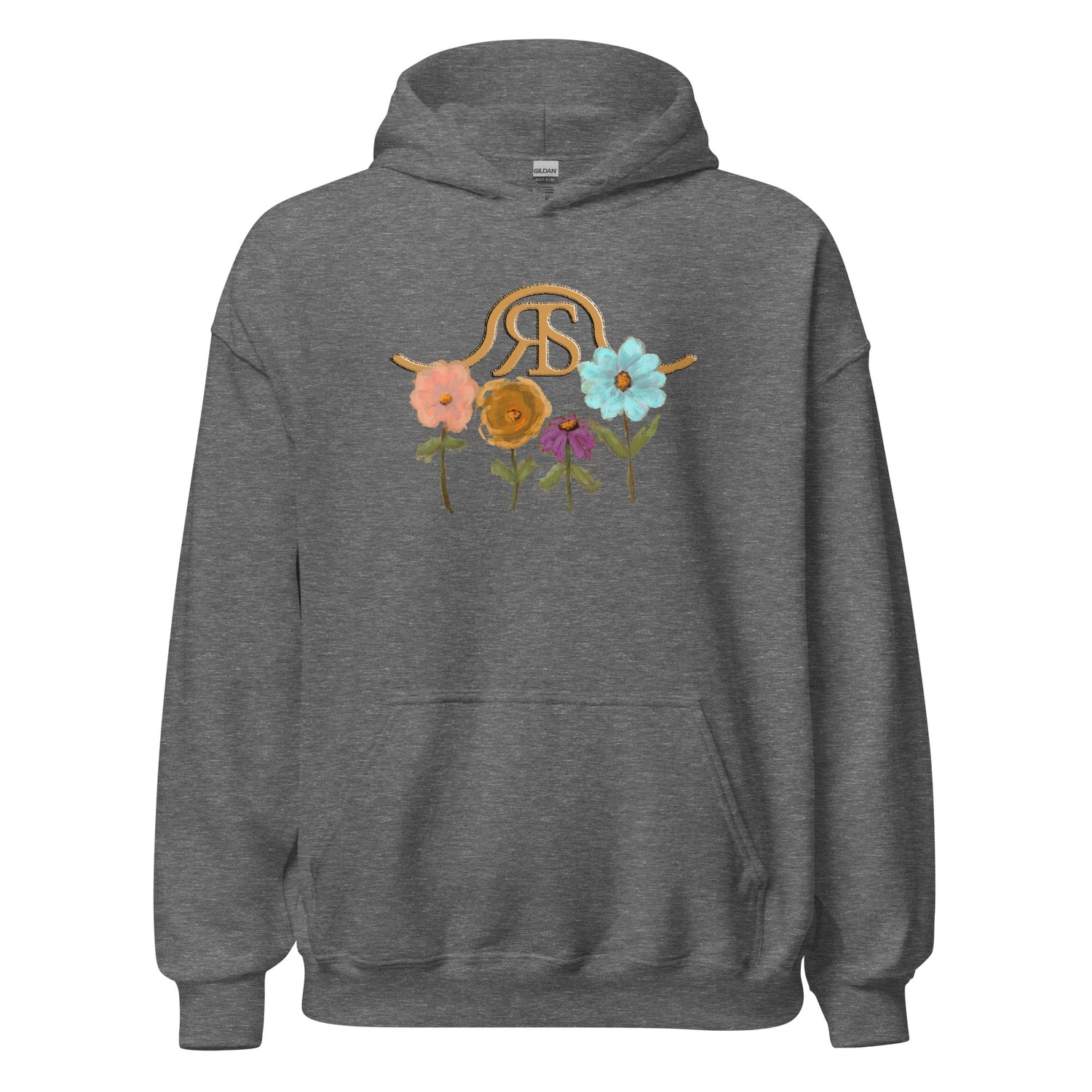 RS Blooms Hoodie by Terri Van Slyke - Graphite Heather