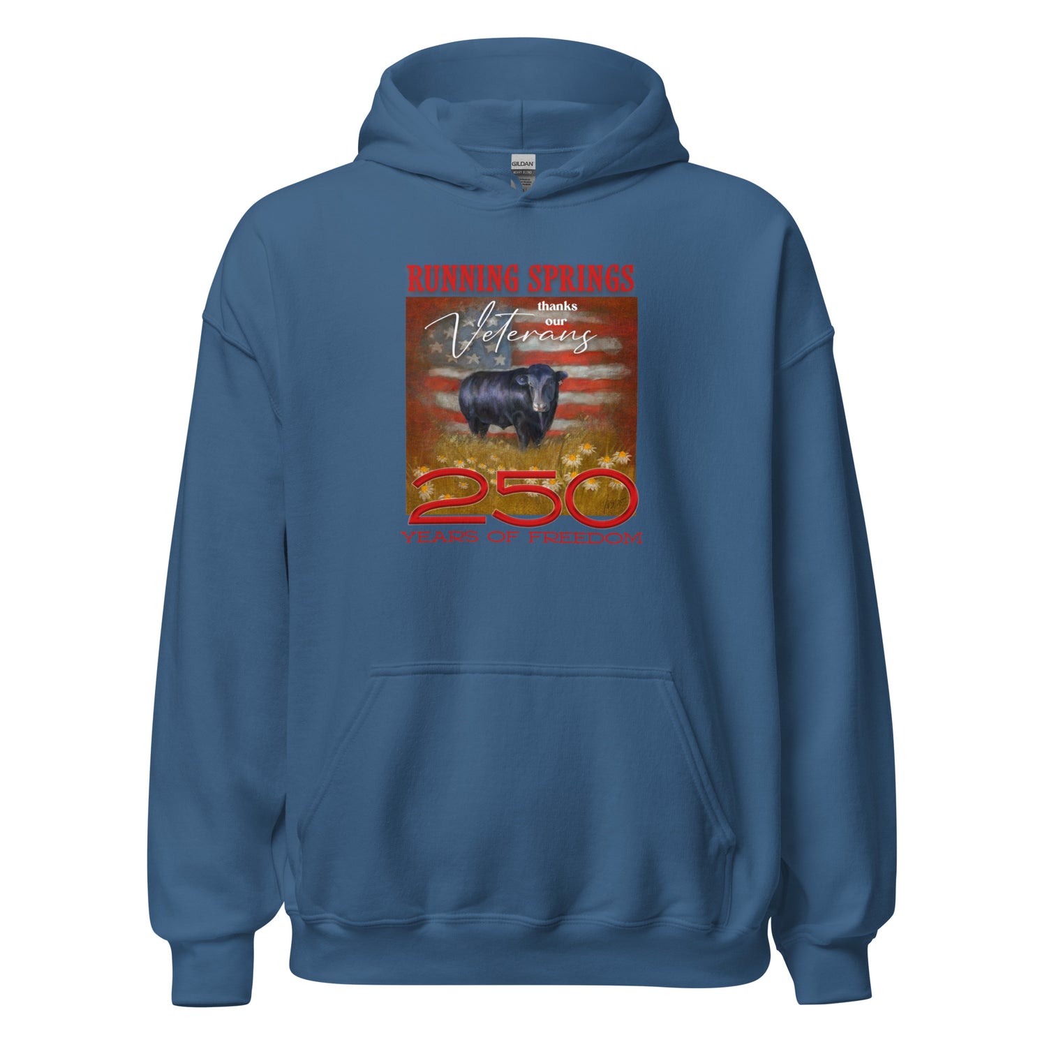 Running Springs 250 Hoodie by Terri Van Slyke - Indigo Blue