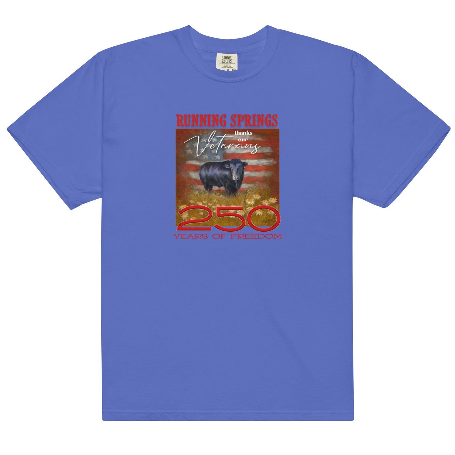 Running Springs 250 T-Shirt by Terri Van Slyke - Flo Blue