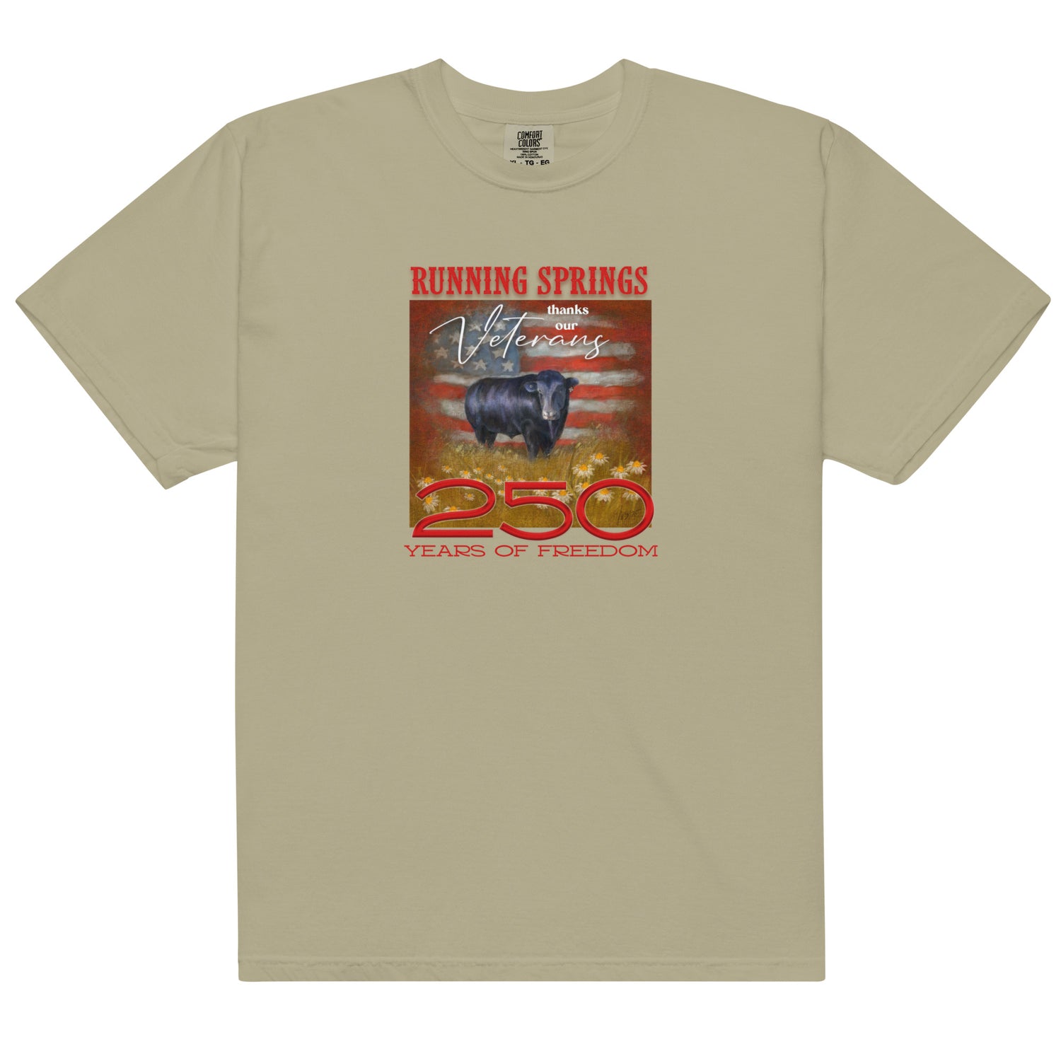 Running Springs 250 T-Shirt by Terri Van Slyke - Khaki