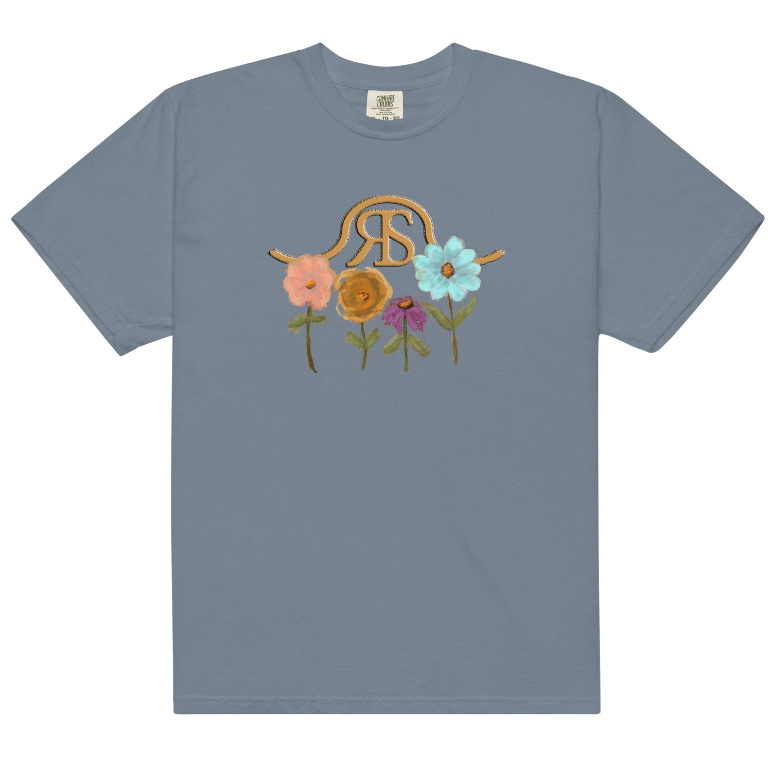 Running Springs Blooms T-Shirt by Terri Van Slyke - Blue Jean