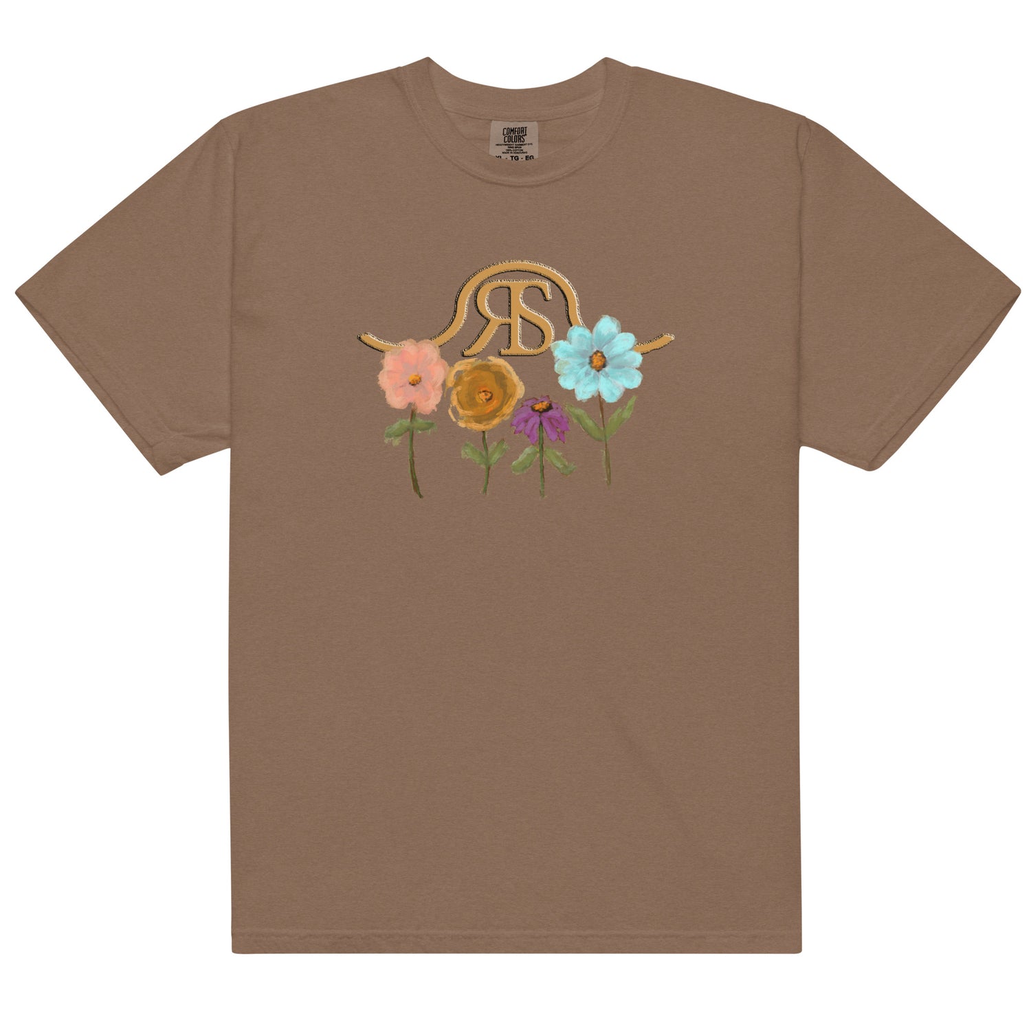 Running Springs Blooms T-Shirt by Terri Van Slyke - Espresso