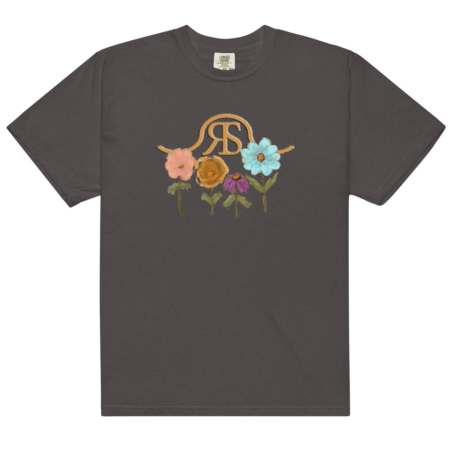Running Springs Blooms T-Shirt by Terri Van Slyke - Graphite