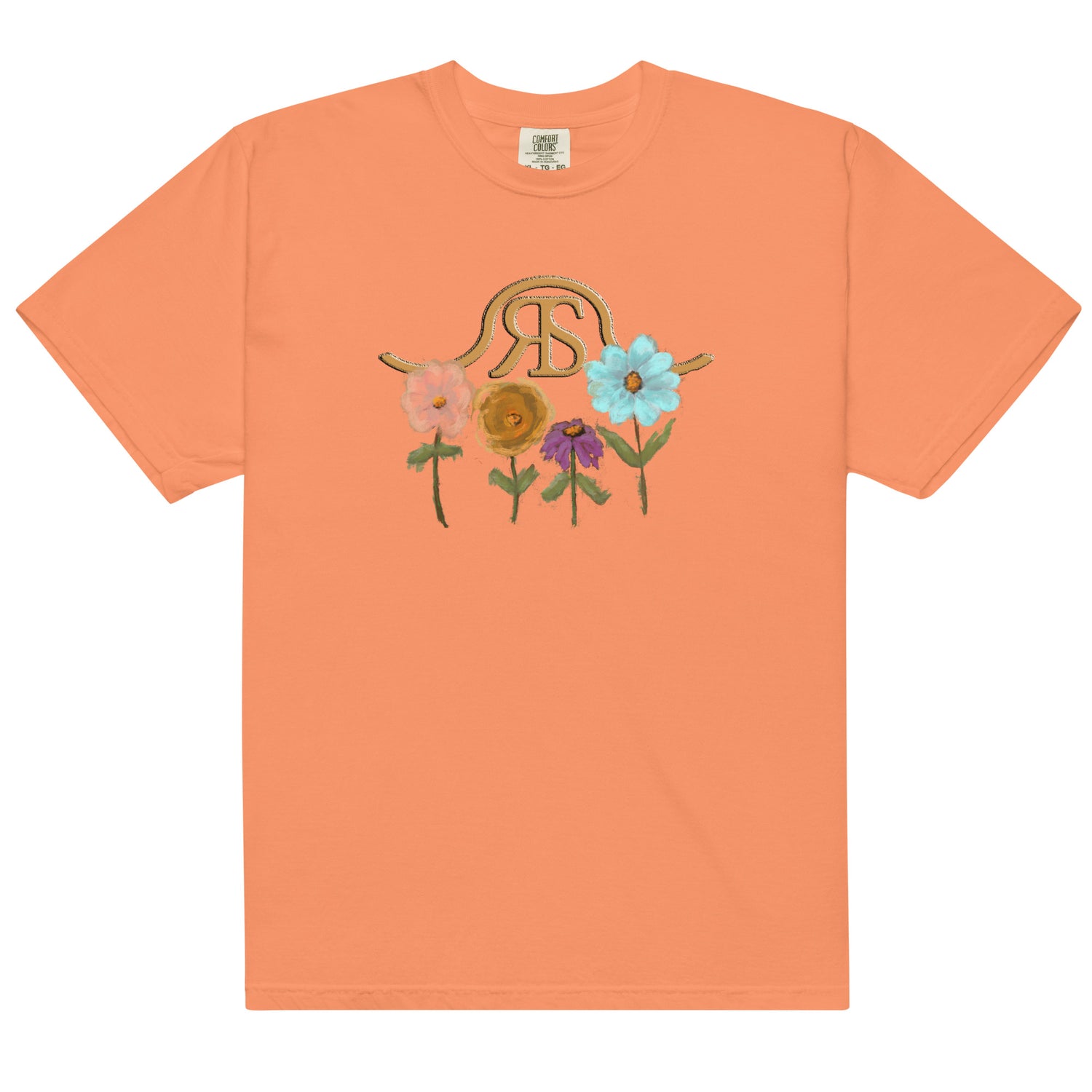 Running Springs Blooms T-Shirt by Terri Van Slyke - Terracotta