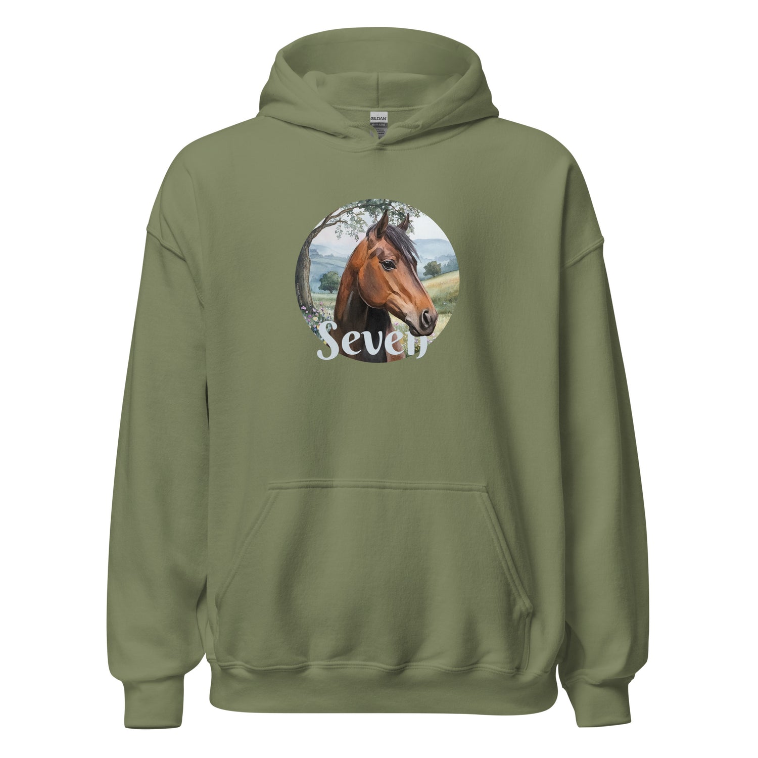 Seven Hoodie by Katie Van Slyke - Military Green