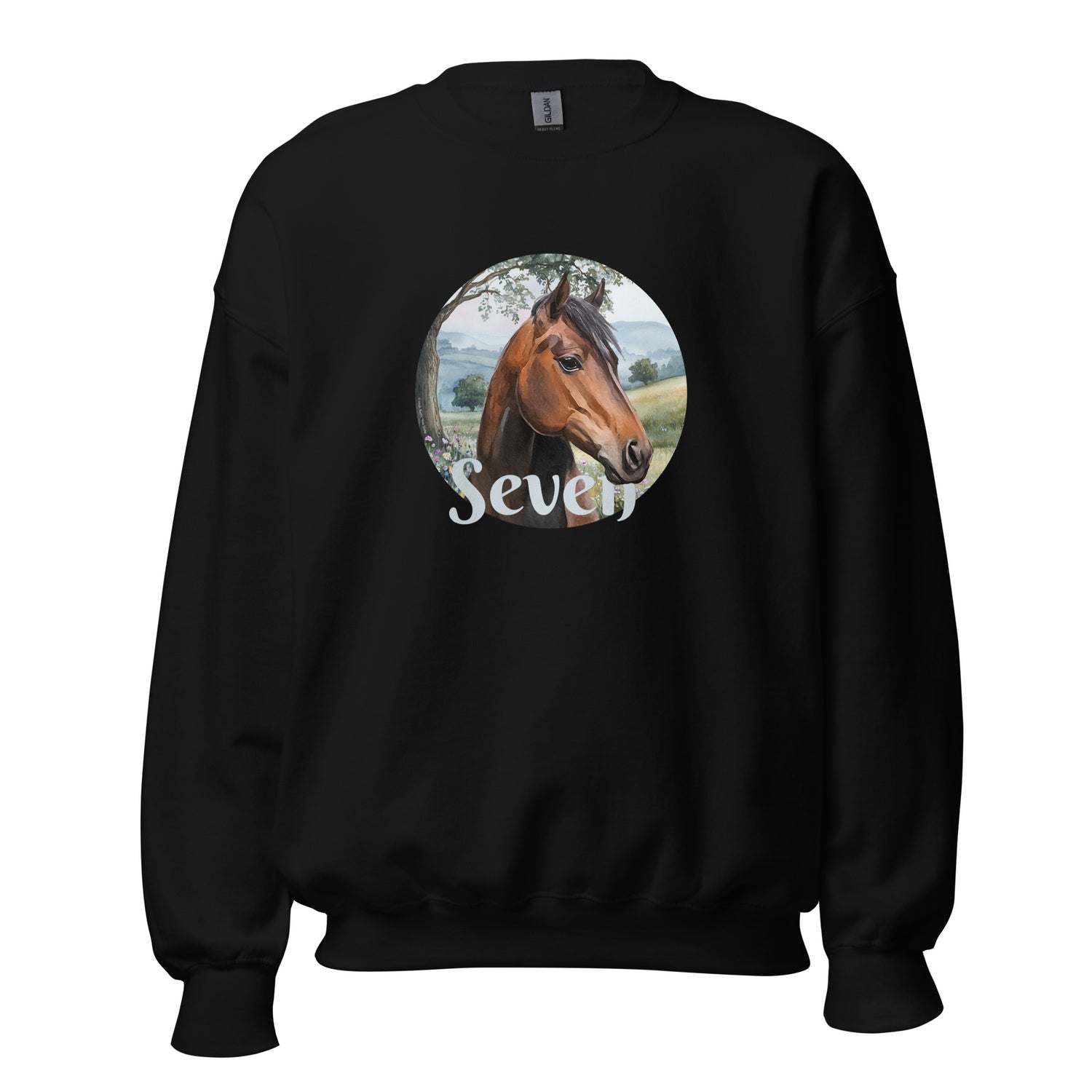 Seven Sweatshirt by Katie Van Slyke - Black