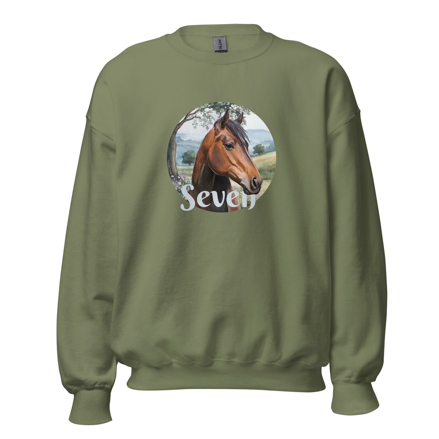 Seven Sweatshirt by Katie Van Slyke - Military Green