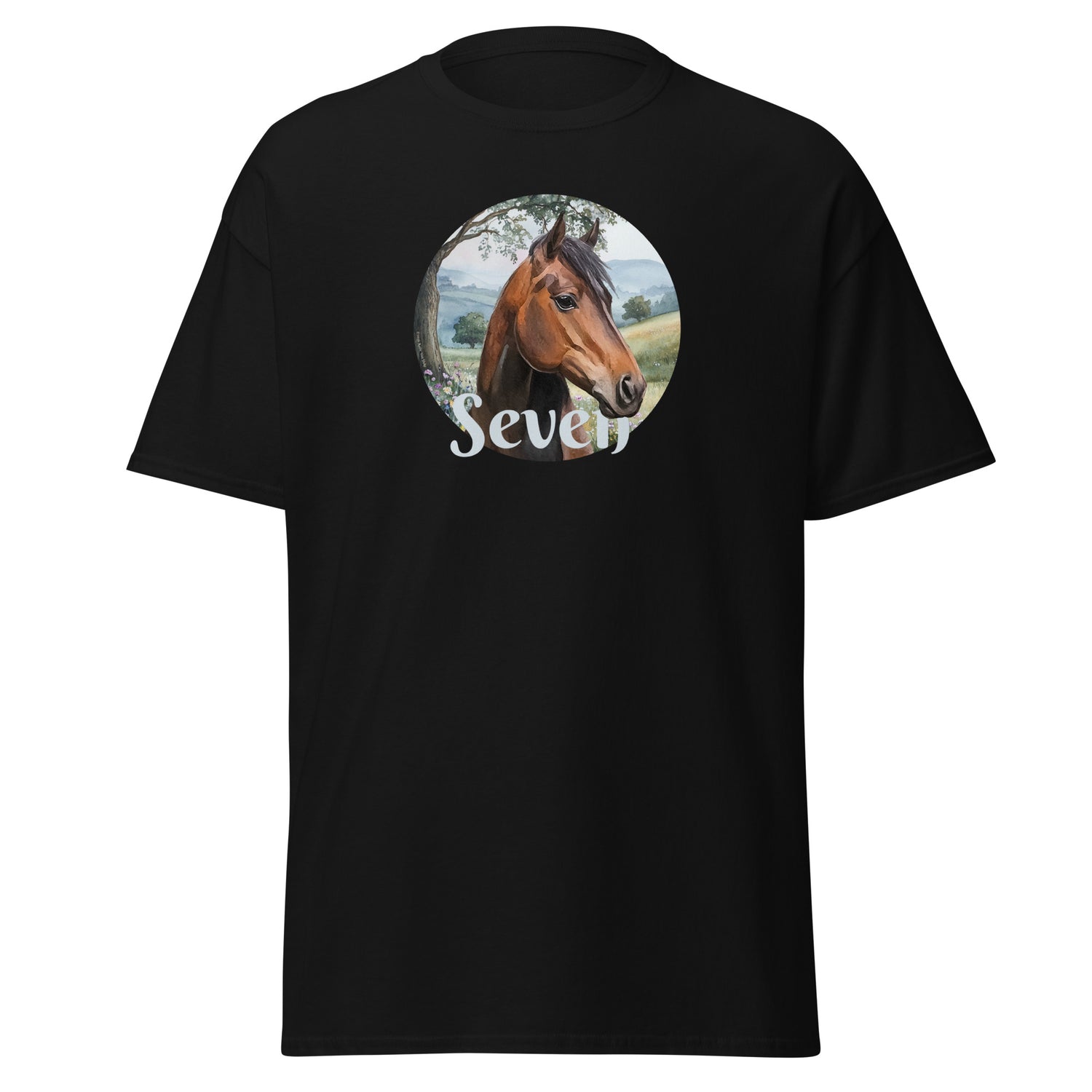 Seven T-Shirt by Katie Van Slyke - Black