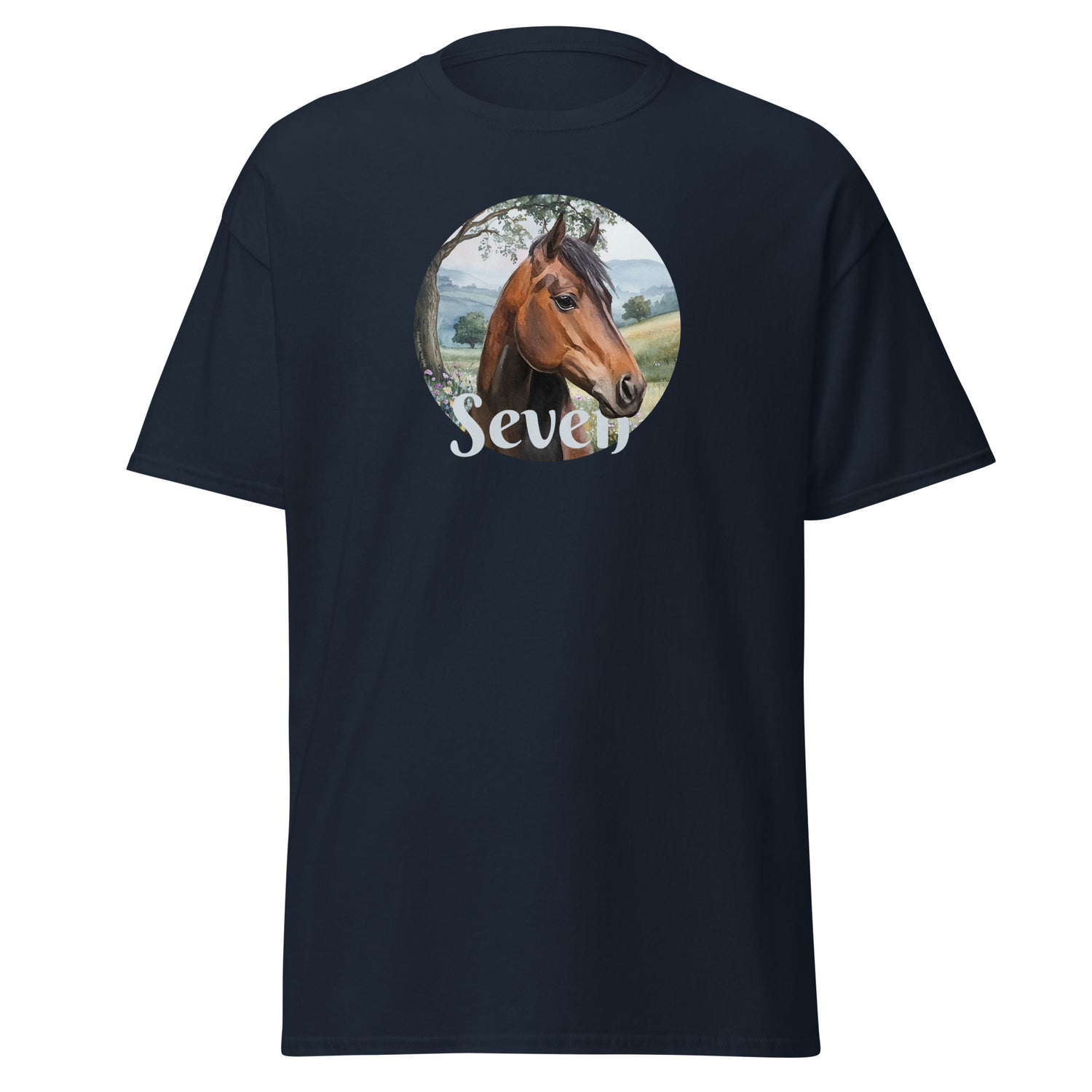 Seven T-Shirt by Katie Van Slyke - Navy