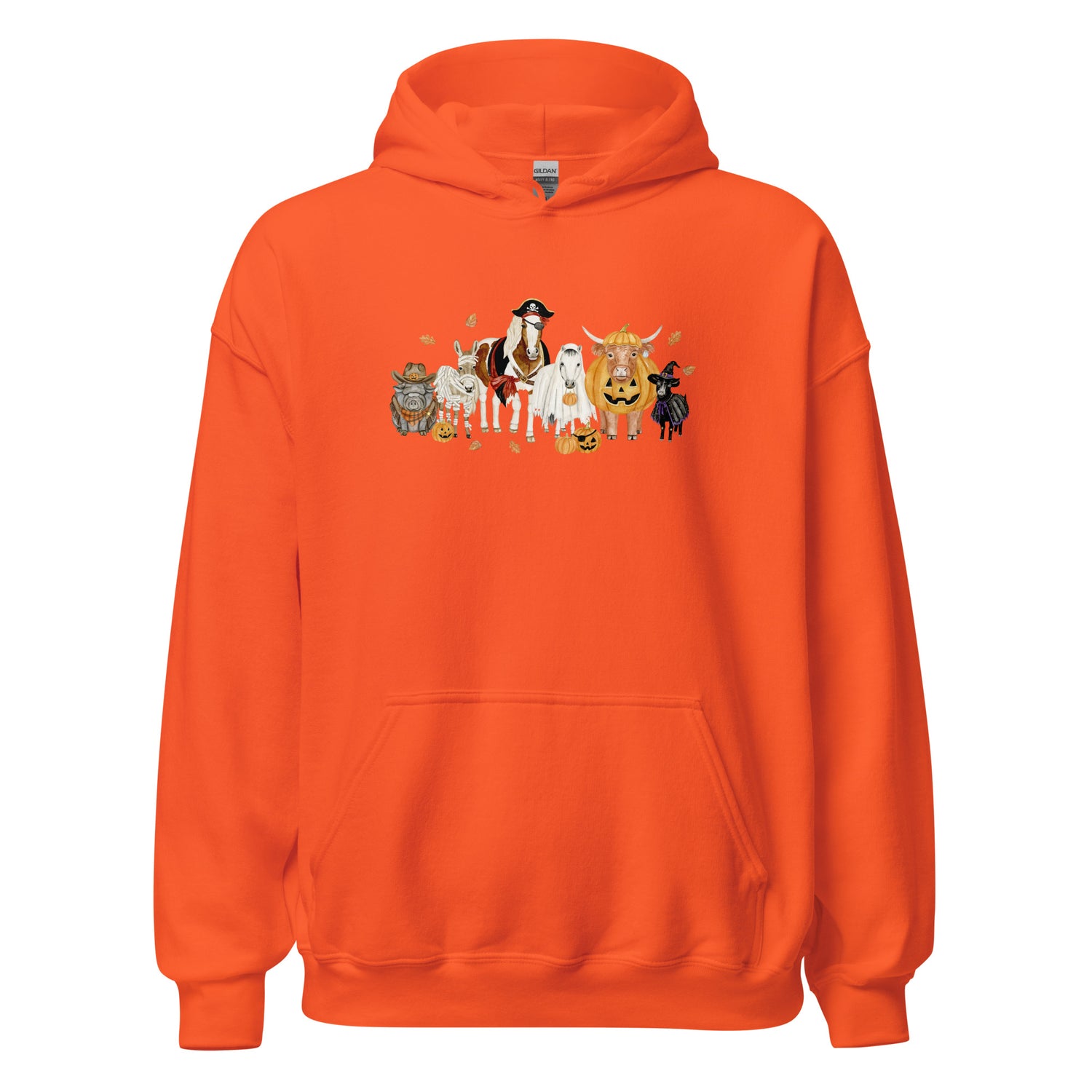 Spooky Crew Hoodie by Katie Van Slyke - Orange