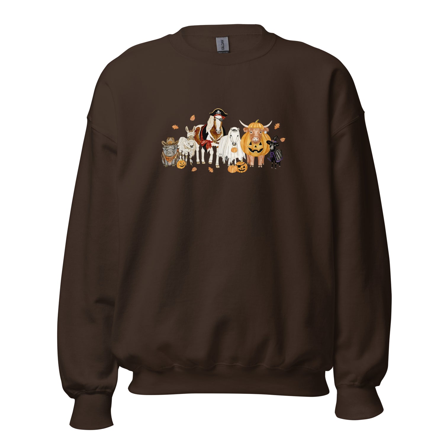 Spooky Crew Sweatshirt by Katie Van Slyke - Dark Chocolate