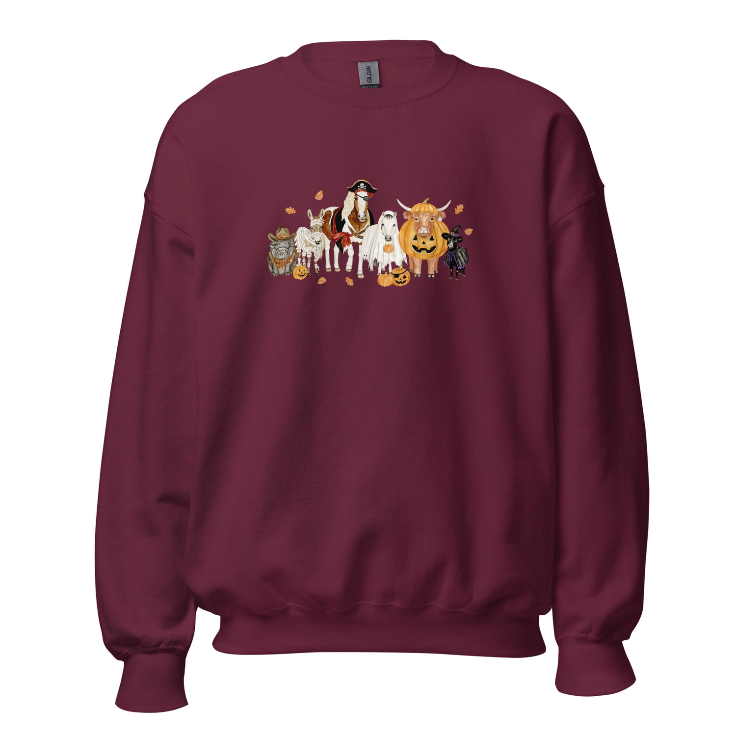 Spooky Crew Sweatshirt by Katie Van Slyke - Maroon
