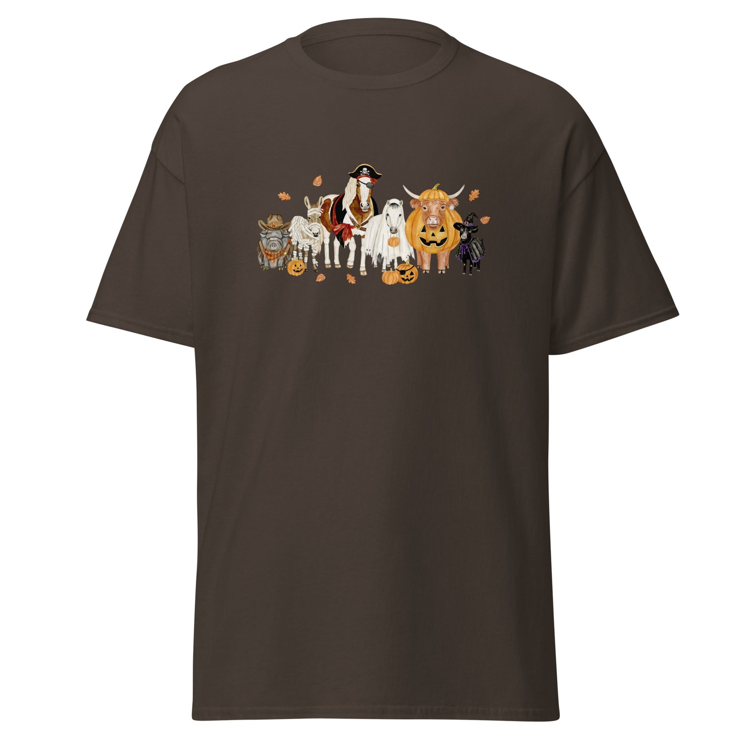Spooky Crew T-Shirt by Katie Van Slyke - Dark Chocolate