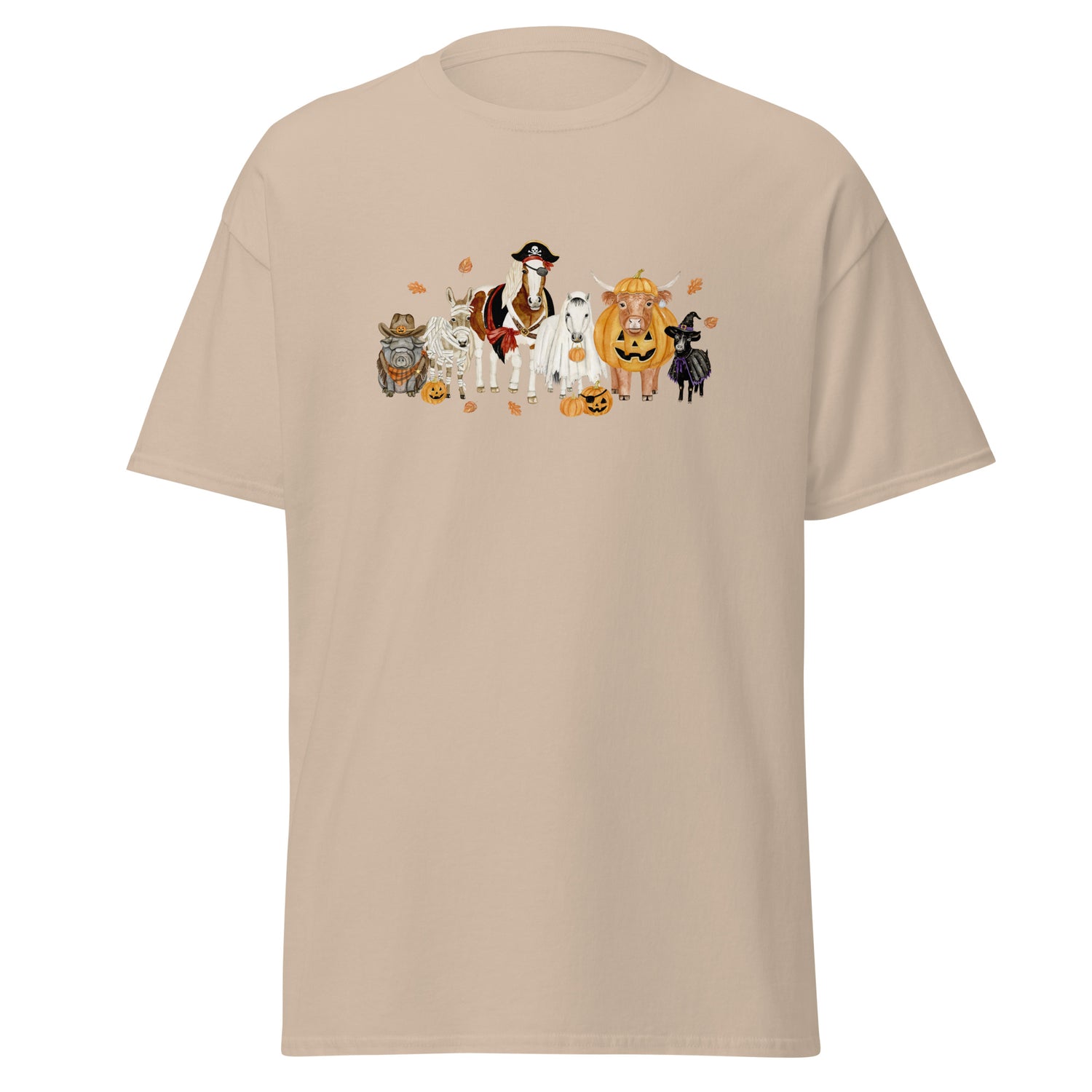 Spooky Crew T-Shirt by Katie Van Slyke - Sand