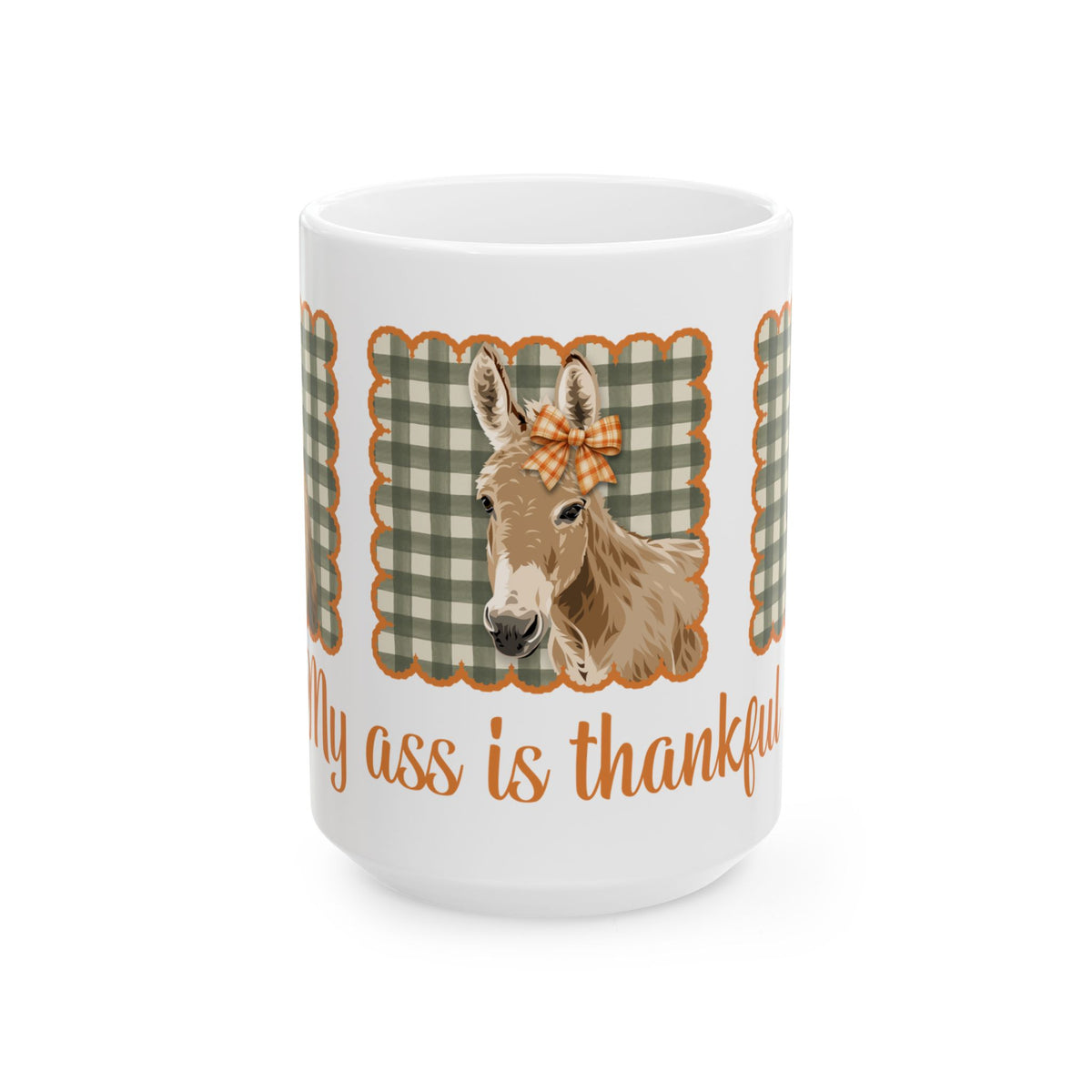 Thankful Donkeys Mugs by Katie Van Slyke - 15oz front
